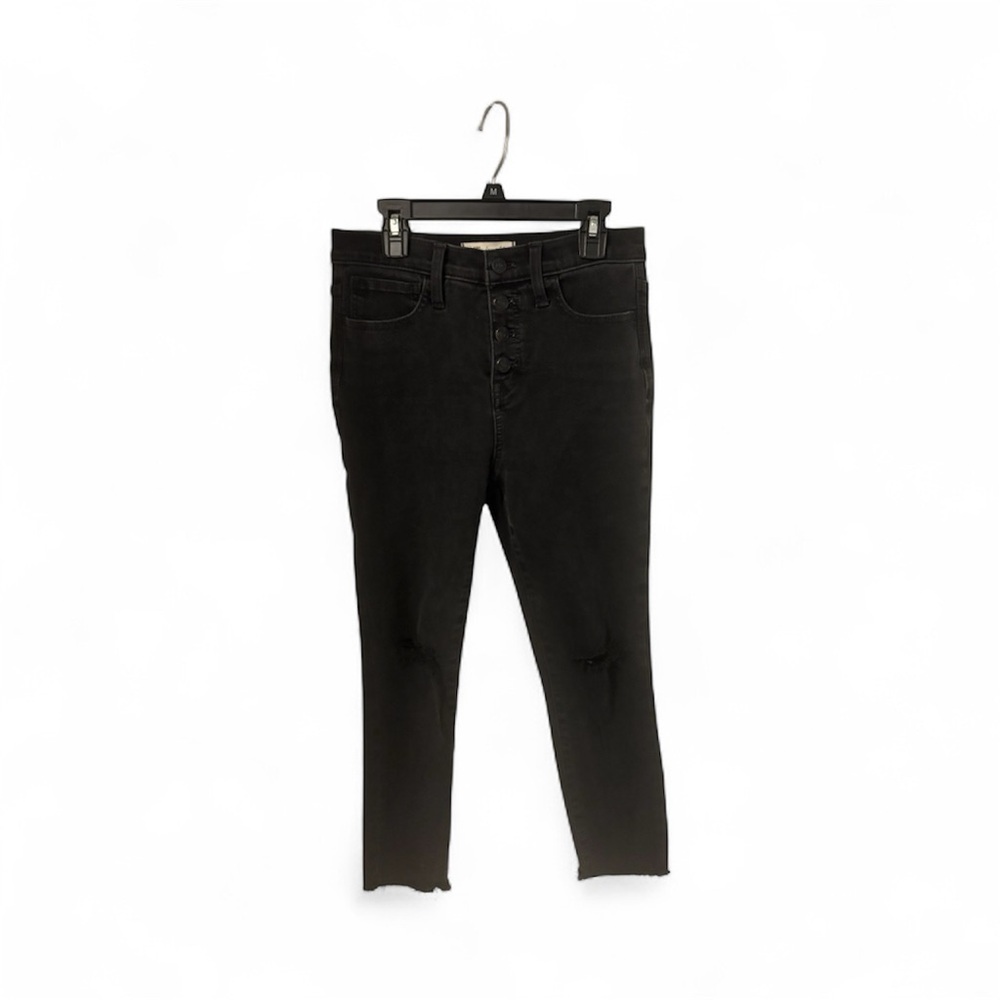 Madewell Women's Jeans, Black, 10” High Rise, Button Fly Jeggings, Size 26 P